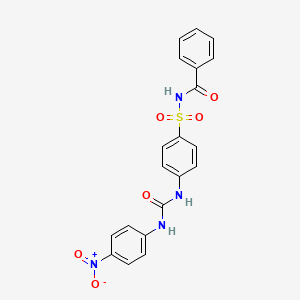 N-{[4-({[(4-nitrophenyl)amino]carbonyl}amino)phenyl]sulfonyl}benzamide