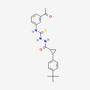 N-(3-acetylphenyl)-2-{[2-(4-tert-butylphenyl)cyclopropyl]carbonyl}hydrazinecarbothioamide