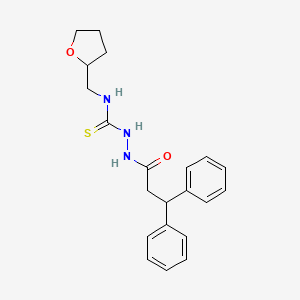 2-(3,3-diphenylpropanoyl)-N-(tetrahydro-2-furanylmethyl)hydrazinecarbothioamide