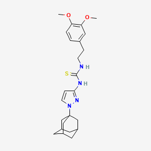 3-[1-(ADAMANTAN-1-YL)PYRAZOL-3-YL]-1-[2-(3,4-DIMETHOXYPHENYL)ETHYL]THIOUREA