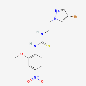 N-[2-(4-bromo-1H-pyrazol-1-yl)ethyl]-N'-(2-methoxy-4-nitrophenyl)thiourea