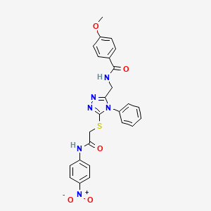 4-methoxy-N-{[5-({2-[(4-nitrophenyl)amino]-2-oxoethyl}sulfanyl)-4-phenyl-4H-1,2,4-triazol-3-yl]methyl}benzamide