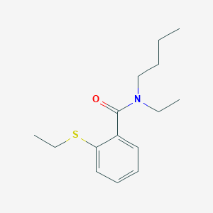 molecular formula C15H23NOS B4123044 N-butyl-N-ethyl-2-(ethylthio)benzamide 