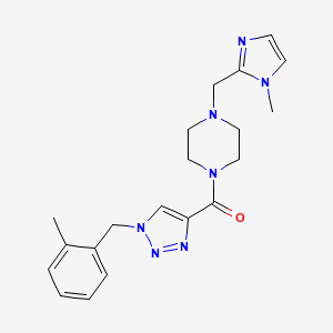 1-{[1-(2-methylbenzyl)-1H-1,2,3-triazol-4-yl]carbonyl}-4-[(1-methyl-1H-imidazol-2-yl)methyl]piperazine