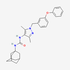 molecular formula C29H34N4O2 B4123063 N-1-adamantyl-N'-[3,5-dimethyl-1-(3-phenoxybenzyl)-1H-pyrazol-4-yl]urea 