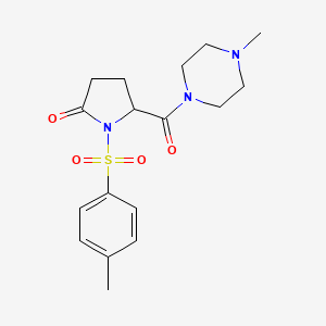 1-[(4-methylphenyl)sulfonyl]-5-[(4-methyl-1-piperazinyl)carbonyl]-2-pyrrolidinone