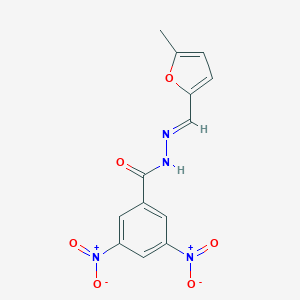 molecular formula C13H10N4O6 B412307 3,5-dinitro-N'-[(5-methyl-2-furyl)methylene]benzohydrazide 