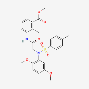 methyl 3-({N-(2,5-dimethoxyphenyl)-N-[(4-methylphenyl)sulfonyl]glycyl}amino)-2-methylbenzoate