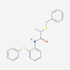 2-(benzylthio)-N-[2-(phenylthio)phenyl]propanamide