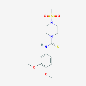 N-(3,4-dimethoxyphenyl)-4-(methylsulfonyl)-1-piperazinecarbothioamide