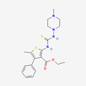 ethyl 5-methyl-2-({[(4-methyl-1-piperazinyl)amino]carbonothioyl}amino)-4-phenyl-3-thiophenecarboxylate