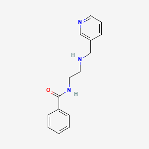 molecular formula C15H17N3O B4123174 N-{2-[(3-pyridinylmethyl)amino]ethyl}benzamide 