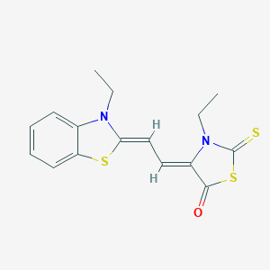molecular formula C16H16N2OS3 B412318 3-Ethyl-2-[2-(3-ethyl-5-oxo-2-thioxo-4-thiazolidinylidene)ethylidene]benzothiazoline 