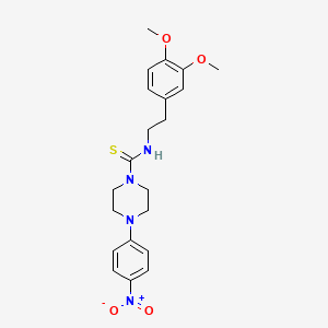 N-[2-(3,4-dimethoxyphenyl)ethyl]-4-(4-nitrophenyl)piperazine-1-carbothioamide