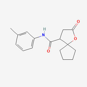 N-(3-methylphenyl)-2-oxo-1-oxaspiro[4.4]nonane-4-carboxamide