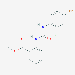 molecular formula C15H12BrClN2O3 B4123203 METHYL 2-{[(4-BROMO-2-CHLOROANILINO)CARBONYL]AMINO}BENZOATE 