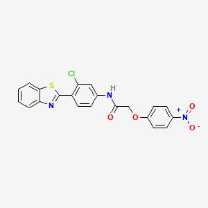 N-[4-(1,3-benzothiazol-2-yl)-3-chlorophenyl]-2-(4-nitrophenoxy)acetamide