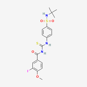 N-[({4-[(tert-butylamino)sulfonyl]phenyl}amino)carbonothioyl]-3-iodo-4-methoxybenzamide