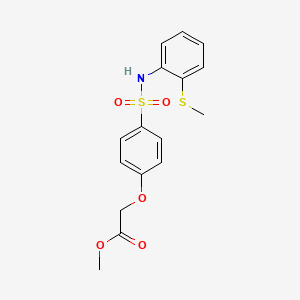 methyl [4-({[2-(methylthio)phenyl]amino}sulfonyl)phenoxy]acetate