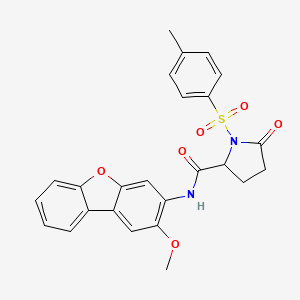 N-(2-methoxydibenzo[b,d]furan-3-yl)-1-[(4-methylphenyl)sulfonyl]-5-oxoprolinamide