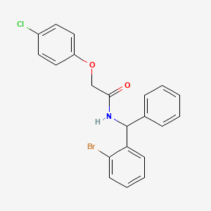 molecular formula C21H17BrClNO2 B4123255 N-[(2-bromophenyl)(phenyl)methyl]-2-(4-chlorophenoxy)acetamide 