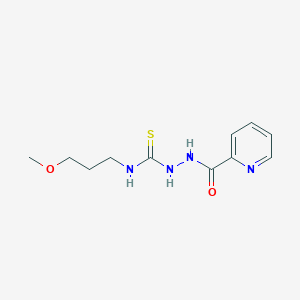 molecular formula C11H16N4O2S B4123262 N-(3-methoxypropyl)-2-(2-pyridinylcarbonyl)hydrazinecarbothioamide 