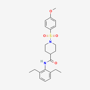 molecular formula C23H30N2O4S B4123268 N-(2,6-diethylphenyl)-1-[(4-methoxyphenyl)sulfonyl]-4-piperidinecarboxamide 