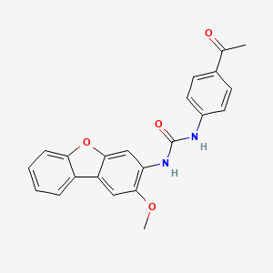 molecular formula C22H18N2O4 B4123279 N-(4-acetylphenyl)-N'-(2-methoxydibenzo[b,d]furan-3-yl)urea 