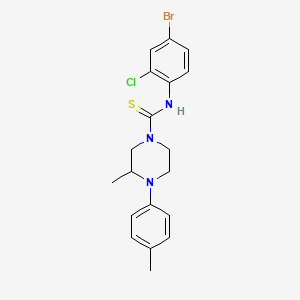 molecular formula C19H21BrClN3S B4123295 N-(4-bromo-2-chlorophenyl)-3-methyl-4-(4-methylphenyl)piperazine-1-carbothioamide 