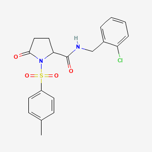 N-(2-chlorobenzyl)-1-[(4-methylphenyl)sulfonyl]-5-oxoprolinamide