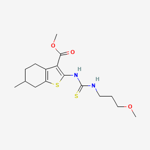 methyl 2-({[(3-methoxypropyl)amino]carbonothioyl}amino)-6-methyl-4,5,6,7-tetrahydro-1-benzothiophene-3-carboxylate