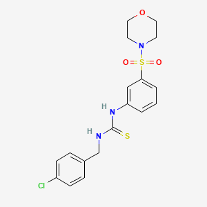 molecular formula C18H20ClN3O3S2 B4123374 N-(4-chlorobenzyl)-N'-[3-(4-morpholinylsulfonyl)phenyl]thiourea 