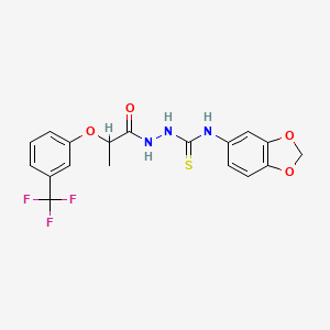 N-1,3-benzodioxol-5-yl-2-{2-[3-(trifluoromethyl)phenoxy]propanoyl}hydrazinecarbothioamide