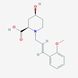 molecular formula C16H21NO4 B4123382 (2R,4S)-4-hydroxy-1-[(E)-3-(2-methoxyphenyl)prop-2-enyl]piperidine-2-carboxylic acid 