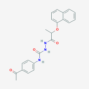 N-(4-acetylphenyl)-2-[2-(1-naphthyloxy)propanoyl]hydrazinecarboxamide