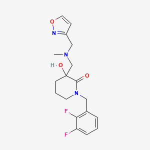 1-(2,3-difluorobenzyl)-3-hydroxy-3-{[(3-isoxazolylmethyl)(methyl)amino]methyl}-2-piperidinone