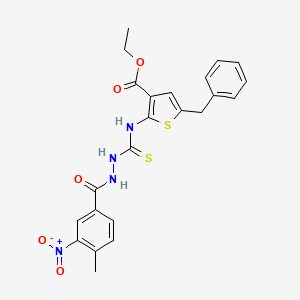 ethyl 5-benzyl-2-({[2-(4-methyl-3-nitrobenzoyl)hydrazino]carbonothioyl}amino)-3-thiophenecarboxylate