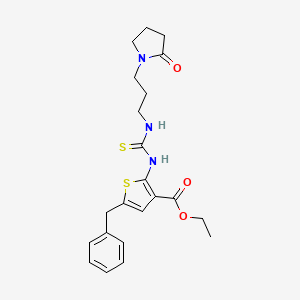 ethyl 5-benzyl-2-[({[3-(2-oxo-1-pyrrolidinyl)propyl]amino}carbonothioyl)amino]-3-thiophenecarboxylate