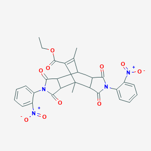 molecular formula C29H24N4O10 B412349 Ethyl 8,10-dimethyl-2,6-bis(2-nitrophenyl)-1,3,5,7-tetraoxododecahydro-4,8-ethenopyrrolo[3,4-f]isoindole-9-carboxylate 