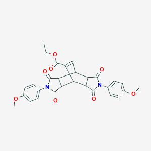 Ethyl 4,10-bis(4-methoxyphenyl)-3,5,9,11-tetraoxo-4,10-diazatetracyclo[5.5.2.0~2,6~.0~8,12~]tetradec-13-ene-13-carboxylate