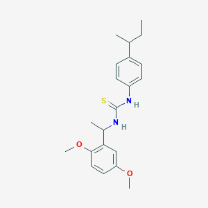 molecular formula C21H28N2O2S B4123503 N-(4-sec-butylphenyl)-N'-[1-(2,5-dimethoxyphenyl)ethyl]thiourea 