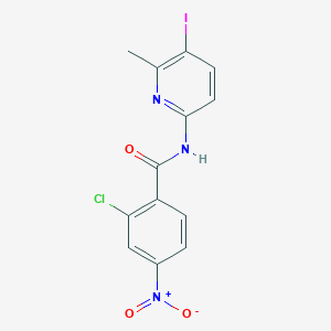 molecular formula C13H9ClIN3O3 B4123507 2-chloro-N-(5-iodo-6-methylpyridin-2-yl)-4-nitrobenzamide 