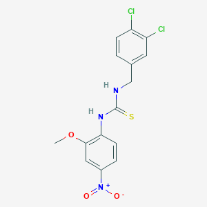 molecular formula C15H13Cl2N3O3S B4123535 N-(3,4-dichlorobenzyl)-N'-(2-methoxy-4-nitrophenyl)thiourea 