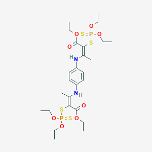 ethyl (E)-2-diethoxyphosphinothioylsulfanyl-3-[4-[[(E)-3-diethoxyphosphinothioylsulfanyl-4-ethoxy-4-oxobut-2-en-2-yl]amino]anilino]but-2-enoate