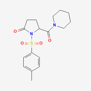 1-[(4-Methylphenyl)sulfonyl]-5-(piperidin-1-ylcarbonyl)pyrrolidin-2-one