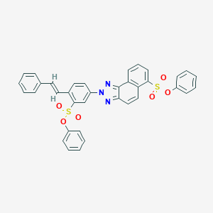 molecular formula C36H25N3O6S2 B412356 phenyl 2-[3-(phenoxysulfonyl)-4-(2-phenylvinyl)phenyl]-2H-naphtho[1,2-d][1,2,3]triazole-6-sulfonate 