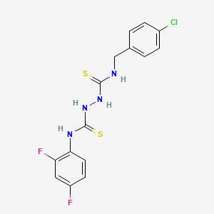 N-(4-chlorobenzyl)-N'-(2,4-difluorophenyl)-1,2-hydrazinedicarbothioamide