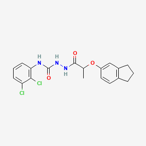 N-(2,3-dichlorophenyl)-2-[2-(2,3-dihydro-1H-inden-5-yloxy)propanoyl]hydrazinecarboxamide