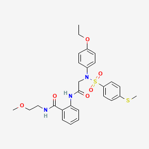 2-[(N-(4-ethoxyphenyl)-N-{[4-(methylthio)phenyl]sulfonyl}glycyl)amino]-N-(2-methoxyethyl)benzamide