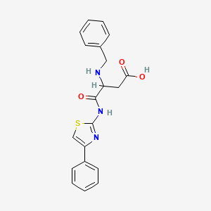 molecular formula C20H19N3O3S B4123609 N~2~-benzyl-N-(4-phenyl-1,3-thiazol-2-yl)-alpha-asparagine 